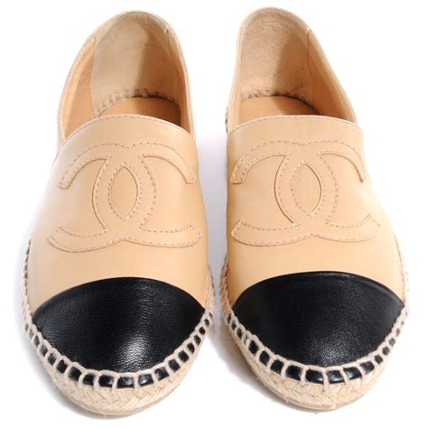 chanel espadrilles beige and black.